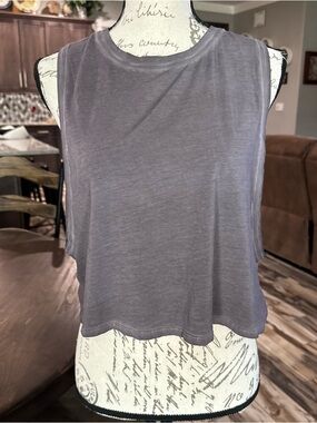 Lululemon Cut Back Crop Tank *Wash Washed Lunar Lock